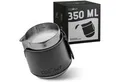 Produktbild: Cosumy Milchkännchen Barista Milchkännchen Edelstahl 350ml mit Lederhülle, 350 l, (Set, 1-St), Griffloses Design - Messskala im Inneren
