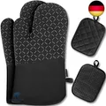 Produktbild: MILcea Ofenhandschuhe Topflappen Topfhandschuhe 4er Set, Backhandschuhe