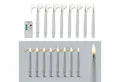 Produktbild: Online-Fuchs Christbaumkerzen 8 schwebende LED Weihnachtskerzen - Flying Candles mit Fernbedienung, In den Farben Silber, Champagner, Taubenblau, Grün und Rot