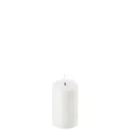 Produktbild: UYUNI-Beleuchtung | Flammenlose LED-Stumpenkerze | Batteriebetriebene Kunstkerze mit flackernder 3D-Flamme, nordisches Weiß, 5 x 7,5 cm