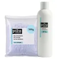 Produktbild: pilu cosmetic Blondierungspulver Set: 500g Blondierpulver im Beutel + 1000ml Creme Oxydant (9%) I Aufheller Blondierung mit Anti-Gelbstich I Wasserstoffperoxid Entwickler