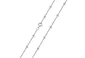 Produktbild: Materia Collierkettchen Damen Mädchen Silber Kugelkette 40-70cm K103, 925 Sterling Silber, rhodiniert
