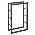 Produktbild: Kaminholzregal Brennholzregal Holzregal Brennholzlagerung schwarz 60x25x100 cm