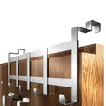 Produktbild: Türgarderobe zum Einhängen Edelstahl - Türgarderobe Innenseite mit 5 Türhaken...
