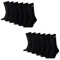 Produktbild: PUMA 12 Paar Socken Cush Crew Sportsocken Tennis Socken Unisex, Farbe:200 - black, Socken & Strümpfe:39-42