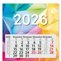 Produktbild: 3-Monatskalender 2026 Wandkalender mit Schiebermehrsprachig D /GB /F /ES I tr335