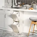 Produktbild: Mülltrennschrank Sollentuna Metall 2x14 L Pfefferweiß