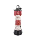 Produktbild: Solar Leuchtturm Roter Sand Höhe 78cm aus Polyresin mit einer weissen LED 2325