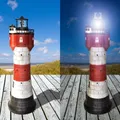 Produktbild: Solar Leuchtturm Roter Sand XXL mit rotierendem LED Reflektor 80 cm