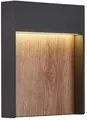 Produktbild: SLV FLATT Outdoor LED Wandaufbauleuchte, 14W, 500lm, 3000K, IP65, anthrazit/braun (1002953)