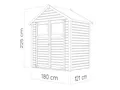 Produktbild: Woodtex Gartenhaus WOODTEX Gartenhaus 202×131 cm 14 mm, BxT: 202x131 cm
