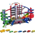 Produktbild: Majorette Super City Garage 128 x 78 x 73 cm mit 6 Fahrzeugen und einem Zug
