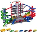 Produktbild: Majorette Super City Garage 128 x 78 x 73 cm mit 6 Fahrzeugen und einem Zug