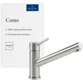 Produktbild: Villeroy&boch - Como Küchenarmatur, Hochdruck, Wasserhahn Küche Mit Keramikkartusche Und 360° Schwenkbereich, Spültischarmatur Wassersparend, Auslauf Höhe 135mm, Edelstahl Massiv