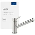 Produktbild: Villeroy&boch - Como Küchenarmatur, Hochdruck, Wasserhahn Küche Mit Keramikkartusche Und 360° Schwenkbereich, Spültischarmatur Wassersparend, Auslauf Höhe 135mm, Edelstahl Massiv