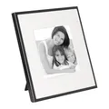 Produktbild: Fink schwarzer Alu Bilderrahmen 10x10 cm Fotorahmen mit schmaler Leiste & Passepartout