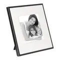 Produktbild: Fink Bilderrahmen 10x10 cm Aluminium schwarz quadratisch Fotorahmen Passepartout