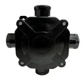 Produktbild: Aufputzdose HERMETIC IP67 mit Verschraubungen SCHWARZ MIT 75x75x33mm Einsatz