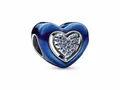 Produktbild: Pandora 792750C01 - Blaues Drehbares Herz Charm - Sterling Silber - Crystal + Emaille Blau