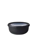 Produktbild: Mepal Multi Bowl Cirqula Round - Mikrowellen Geschir - Geeignet als Luftdichte Aufbewahrungsbox für den Kühlschrank, Mikrowellengeschirr & als Frischhaltedosen - 750 ml - Nordic black