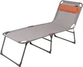 Produktbild: Portal Outdoor Campingliege Ava clas. Klappliege Sonnenliege Dreibeinliege Strandliege Gartenliege (1-St., Liege mit abnehmbaren Kopfkissen) klappbar wetterfest pflegeleicht 110kg Tragkraft