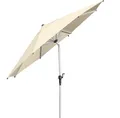 Produktbild: anndora Sonnenschirm 350cm weiß natural Aluminiumstamm -- Kurbelöffnung - Dach knickbar