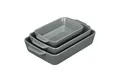 Produktbild: relaxdays Auflaufform 3-tlg. Keramik Auflaufform Set grau, Keramik