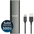 Produktbild: Philips Externe SSD 500GB Ultra Speed Grey (FM50SS031P/00)