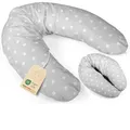 Produktbild: Baby's Stillkissen XXL - 190cm Schwangerschaftskissen mit Bezug - Geprüftes Schwangerschaft Kissen für Baby & Erwachsene - Kuscheliges Stillkissen Seitenschläferkissen & Lagerungskissen Erwachsene