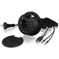 Produktbild: ICY BOX USB3.0 HUB 8-Port Tisch-HUB 230V Stecker