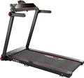 Produktbild: Christopeit TM 750S Elektrisches Laufband – 16 Trainingsprogramme, 1-16 km/h, Easy Foldable System, LED Touch Panel mit Tablet-Halterung, Integrierte Schmierung, Transportrollen, Max. 130 kg