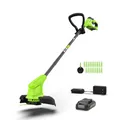 Produktbild: 24V Akku Rasentrimmer 25cm Gen2 Greenworks ST24B216-01, 2Ah Batterie & Ladegerät