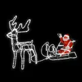 Produktbild: XXXL LED MAGIC SET Rentier+Schlitten+Weihnachtsmann 210cm lang~Elch~Santa IP44