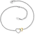 Produktbild: ENGELSRUFER - Fußkette Herzen Edelstahl Bicolor - ERFS-HEART-BIG - Fußschmuck