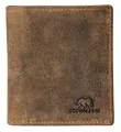 Produktbild: Brown Bear Geldbörse Hochformat 8 Kartenfächer Slim Braun Vintage