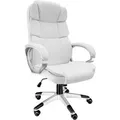 Produktbild: Tectake Bürostuhl Jonas 360° Drehbar und Stufenlos Höhenverstellbar Mit Gepolsterten Armlehnen  71 x 70 x 123 cm Weiß