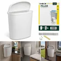 Produktbild: Brunner PILLAR Mülleimer 5,5L mit Deckel – Wandmontage | Camping Caravan Weiß