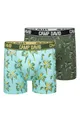 Produktbild: Camp David Herren Boxershorts mit All Over Print, 2er-Pack Khaki/Aqua S