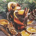 Produktbild: 20 Servietten Glogg Glühwein Advent Duft Weihnachten Winter Tischdeko 33x33cm