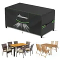 Produktbild: BEEWAY Gartenmöbel Abdeckung Wasserdicht V2.0 150x90x73cm, Schutzhülle Abdeckplane für Gartentische Terrassenmöbel Möbelsets - 420D Oxford Gewebe, Anti-UV, Winterfest