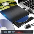 Produktbild: Retoo External DVD Laufwerk USB 3.0 Type-C CD DVD +/-RW Optical Drive USB C Burner Slim CD/DVD ROM Rewriter Writer Reader Portable for PC Laptop Desktop MacBook Mac Windows 7 8.1 10 Linux OS Appl