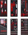 Produktbild: Original Einhell 6-Pads Werkzeugset für Werkstattwagen – 299 Teile inkl. Präzisions- & Spezialbits, Zangen, Schrauben, Steckschlüssel, Wasserwaage, Hammer & Maßband