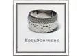 Produktbild: Edelschmiede925 Silberring breiter Silberring 925 rhodiniert mit Zirkonia Größe 53