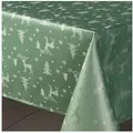 Produktbild: Beautex Tischdecke Lurex Tischdecke Weihnachten, Silber Gold glänzend, Weihnachtstisch (1-tlg) grün|silberfarben 40 cm x 150 cm