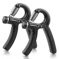 Produktbild: 2er Set Handtrainer Unterarmtrainer Einstellbarer Widerstand 10-60kg Grip Gri...
