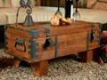 Produktbild: Couchtisch Truhe Kiste Beistelltisch Massivholzmöbel Sofatisch Antik Stil