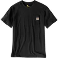 Produktbild: Carhartt Arbeitsshirt Relaxed Fit Heavyweight Short-Sleeve K87, Pocket, T-Shirt, Rundhalsausschnitt, schwarz, Größe XL
