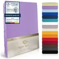 Produktbild: MOON Heimtextilien Spannbettlaken MOON-Luxury Spannbettlaken Jersey Stretch 230g/m2, 97% Mako-Baumwolle 3% Elastan lila 180 cm x 200 cm
