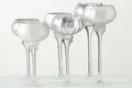 Produktbild: BOLTZE GRUPPE GmbH Windlicht Windlicht Manou Glas lackiert silber matt/glänzend H 38-47 cm 3-teilig