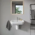 Produktbild: Duravit D-Code Waschtisch 2310650000 65 x 50 cm, mit Überlauf, 1 Hahnloch, Weiß Hochglanz